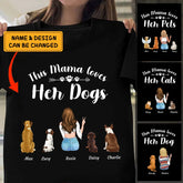 This Mama Loves Her Dog/Cat - Girl, Dog, Cat Personalized T-Shirt TS-GH153